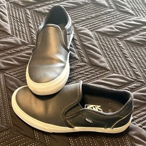Black Leather Vans